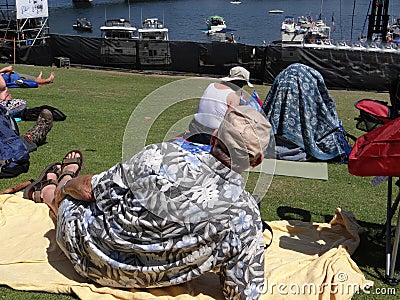 Relaxing on the waterfront Editorial Stock Photo