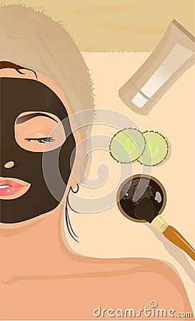 Relaxing Woman Vector Illustration