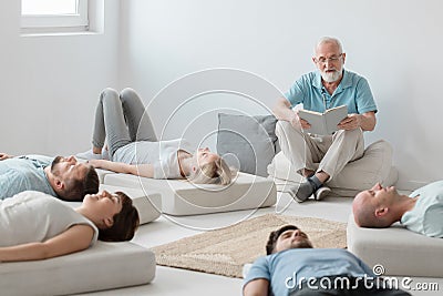 Relaxing on workshops Stock Photo