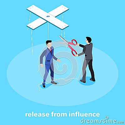 release from influence Vector Illustration