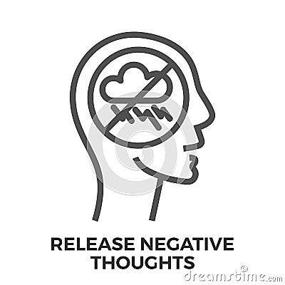 Release negative thoughts Vector Illustration