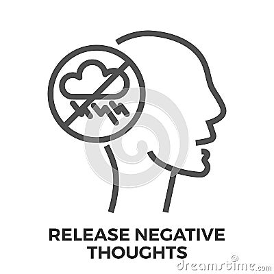Release negative thoughts Vector Illustration
