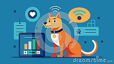 A reliable and helpful remote pet training assistant that uses innovative technology and ods to help your pet become a Vector Illustration