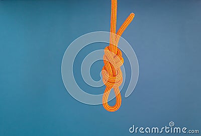 Reliable node for belaying Stock Photo