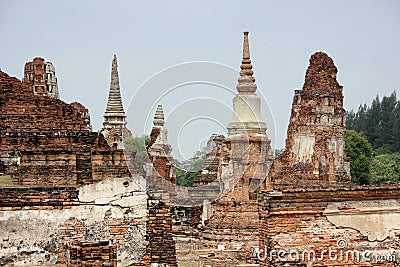 Relic of Ayutthaya Stock Photo