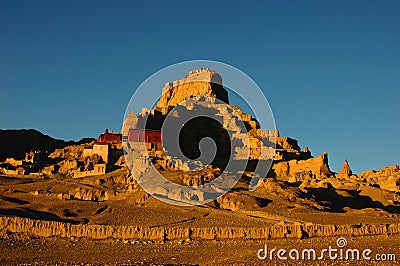 Relics of an Ancient Castle,Tibet Stock Photo