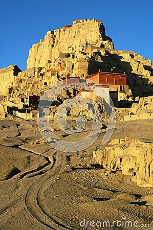 Relics of an Ancient Tibetan Castle Stock Photo