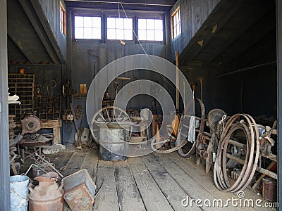 Relics of an 1880s town in South Dakota Stock Photo