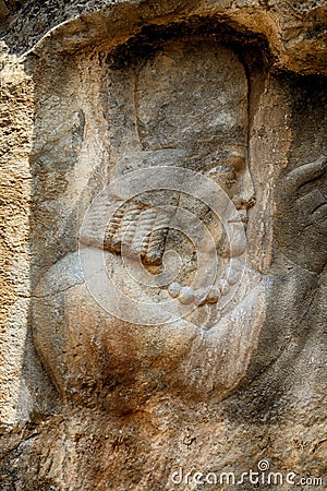 Sasanian relief, Naqsh-e Rajab, Iran Stock Photo