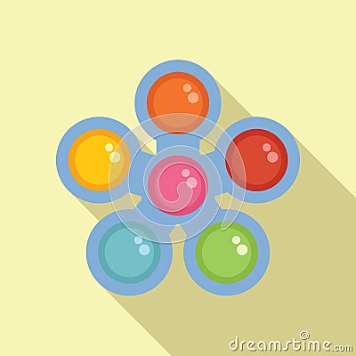Relief star game icon flat vector. Push trendy game Stock Photo