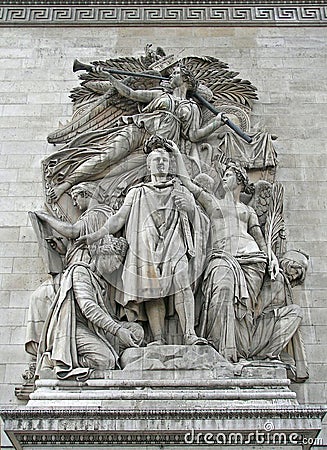 Relief of the Triumph of Napoleon Stock Photo