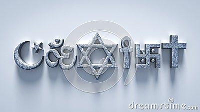 Religion can coexist world peace Stock Photo