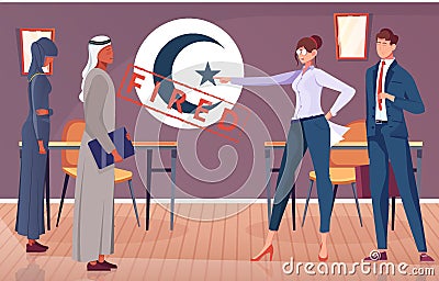 Religion Discrimination Illustration Vector Illustration