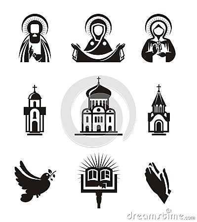 Religion icons Vector Illustration