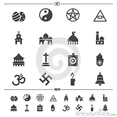 Religion icons Vector Illustration