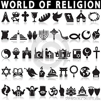 Religion Icons Vector Illustration