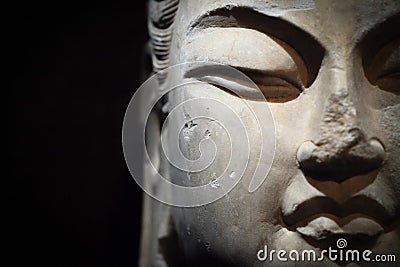 Stone buddha closeup Stock Photo