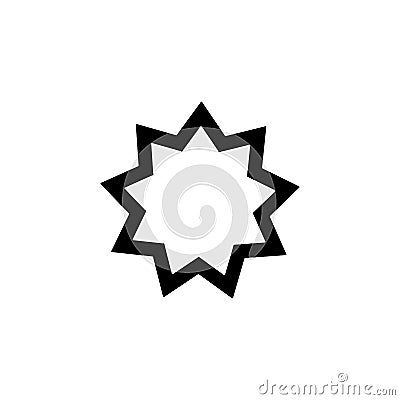 Religion symbol, Baha icon. Element of religion symbol illustration. Signs and symbols icon can be used for web, logo, mobile app Vector Illustration