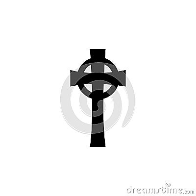 Religion symbol, Celtic cross icon. Element of religion symbol illustration. Signs and symbols icon can be used for web, logo, Vector Illustration