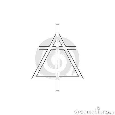 Religion symbol, Christian reformed church outline icon. Element of religion symbol illustration. Signs and symbols icon can be Vector Illustration