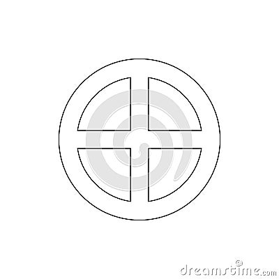 Religion symbol, paganism outline icon. Element of religion symbol illustration. Signs and symbols icon can be used for web, logo Vector Illustration