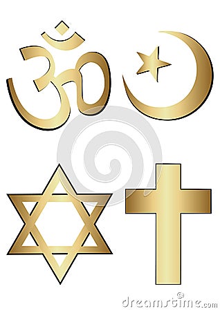 Religion symbols Vector Illustration