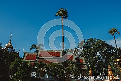 Religion In Thailand. Golden Temple Of Buddha Place For Praying. Buddhism. Religious Symbol. Travel Stock Photo