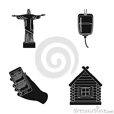 Religion, travel and or web icon in black style.medicine, service icons in set collection. Vector Illustration