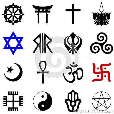 Religions symbols vector Vector Illustration