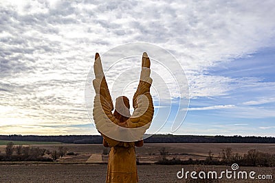 Religious Angel from the Past - Hungary Editorial Stock Photo