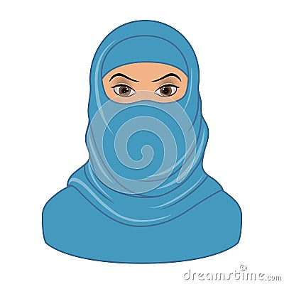 Religious Arabic Muslim Woman isolated Stock Photo