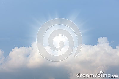 Religious background with Holy Cross glowing Stock Photo