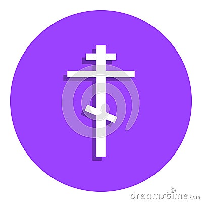 Religious cross badge icon. Simple glyph, flat vector of web icons for ui and ux, website or mobile application Stock Photo