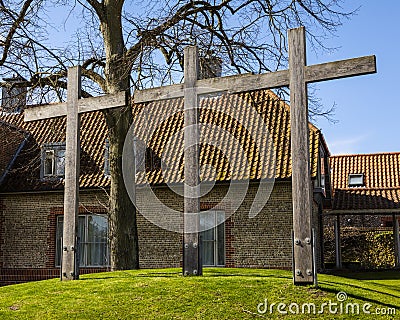 Religious Crosses at The Shrine of Our Lady of Walsingham in Norfolk, UK Editorial Stock Photo