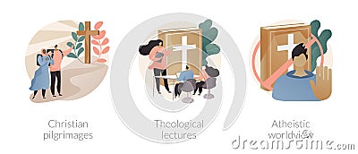 Religious doctrine abstract concept vector illustrations. Vector Illustration