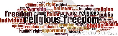 Religious freedom word cloud Vector Illustration