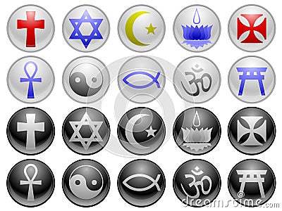 Religious icons Vector Illustration