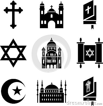 Religious icons Vector Illustration