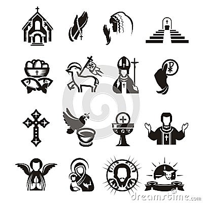 Religious icons Vector Illustration