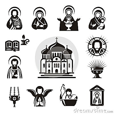 Religious icons Vector Illustration