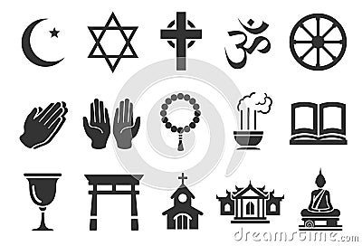 Religious icons Vector Illustration