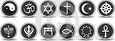 Religious Icons Vector Illustration