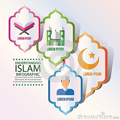 religious infographic. Vector illustration decorative design Vector Illustration