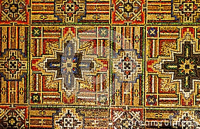 Religious mosaic art inside the Cathedral Basilica of Saint Louis Editorial Stock Photo