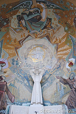Religious mural Stock Photo
