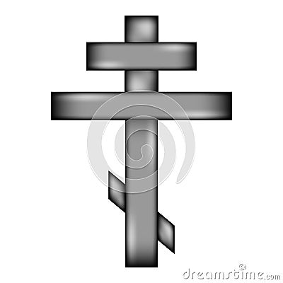 Religious orthodox cross icon sign. Stock Photo