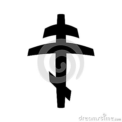 Religious orthodox cross symbol icon Stock Photo