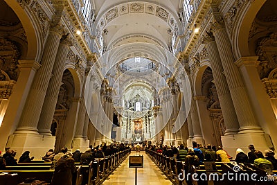 Religious people in church Editorial Stock Photo