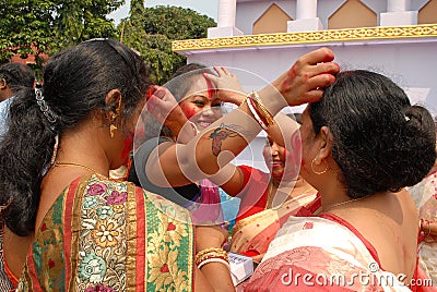 Religious Play With Vermilion Editorial Stock Photo