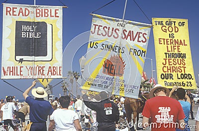 Religious right marchers Editorial Stock Photo